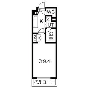 1K 間取り図