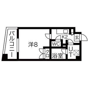 1K 間取り図
