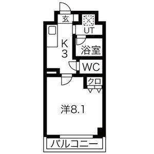 1K 間取り図
