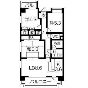 3LDK 間取り図