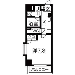 1K 間取り図