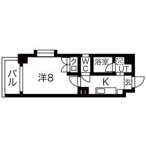 1K 間取り図