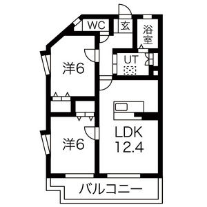 2LDK 間取り図