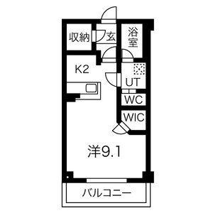1K 間取り図
