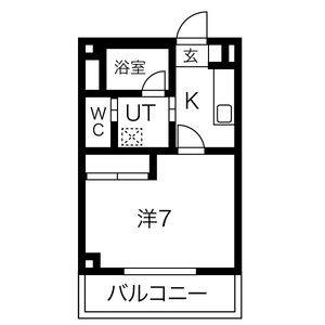 1K 間取り図