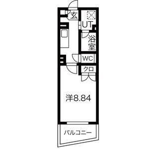 1K 間取り図