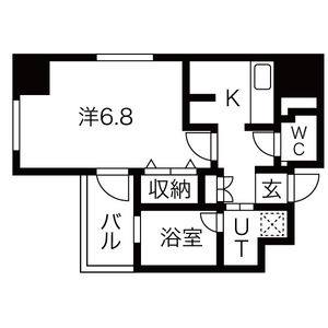 1K 間取り図