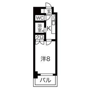 1K 間取り図