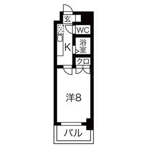 1K 間取り図