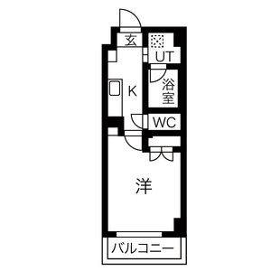1K 間取り図