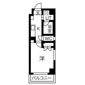 1K 間取り図
