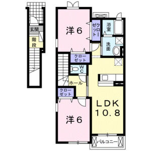 2LDK 間取り図