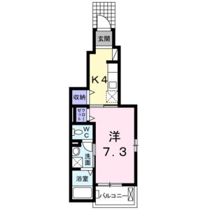 1K 間取り図