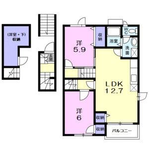 2LDK 間取り図