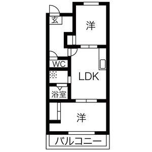 2LDK 間取り図