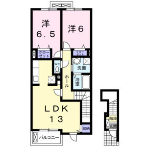 2LDK 間取り図