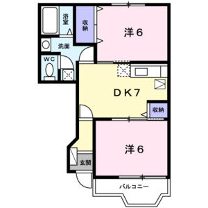 2DK 間取り図