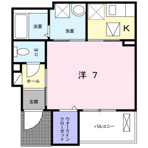 1K 間取り図