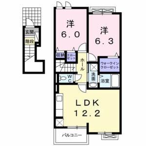 2LDK 間取り図