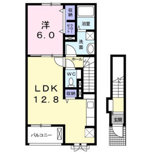 1LDK 間取り図