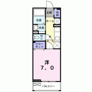 1K 間取り図