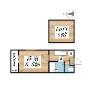 1K 間取り図