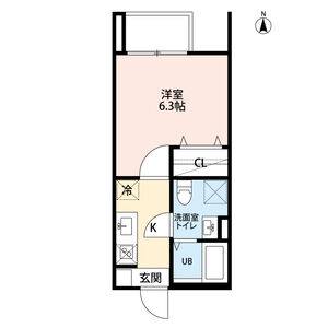 1K 間取り図