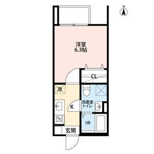 1K 間取り図