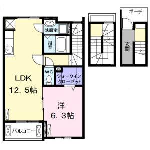 1LDK 間取り図
