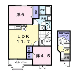 2LDK 間取り図