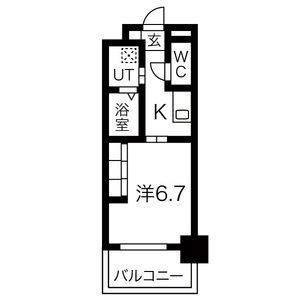 1K 間取り図