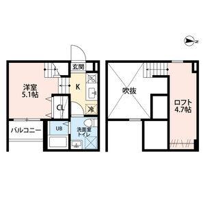 1K 間取り図