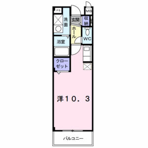 ワンルーム 間取り図