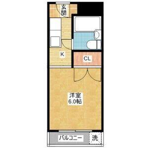 1K 間取り図