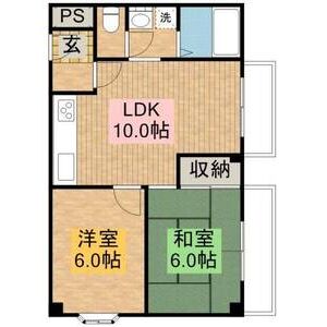 2LDK 間取り図