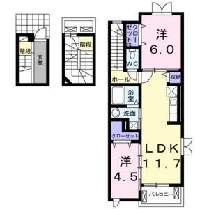 2LDK 間取り図