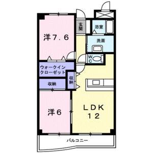 2LDK 間取り図