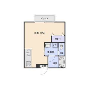 1R 間取り図