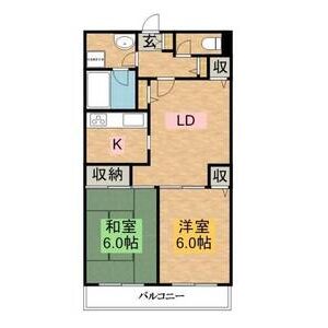 2LDK 間取り図