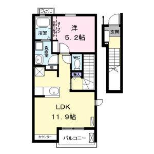 1LDK 間取り図