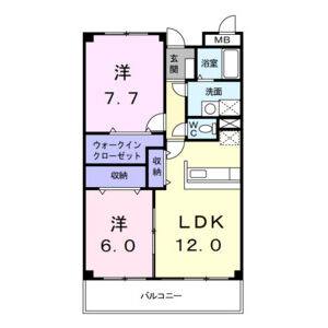 2LDK 間取り図