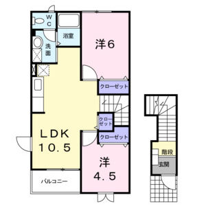 2LDK 間取り図