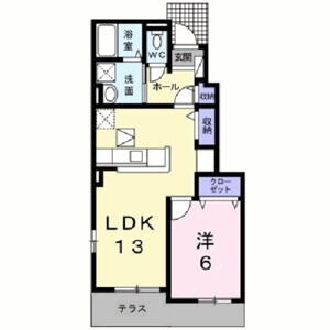 1LDK 間取り図