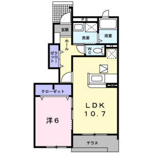 1LDK 間取り図