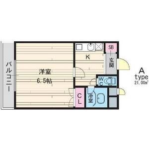 1K 間取り図