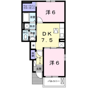 2DK 間取り図