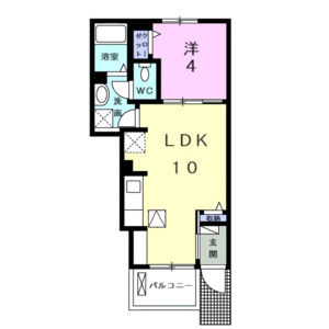 1LDK 間取り図