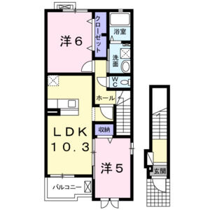 2LDK 間取り図