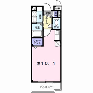 ワンルーム 間取り図