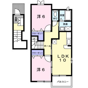 2LDK 間取り図